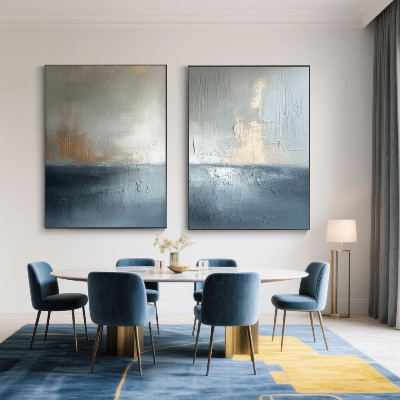 Modern Abstract Seascape Decor Art - Luminous Divide