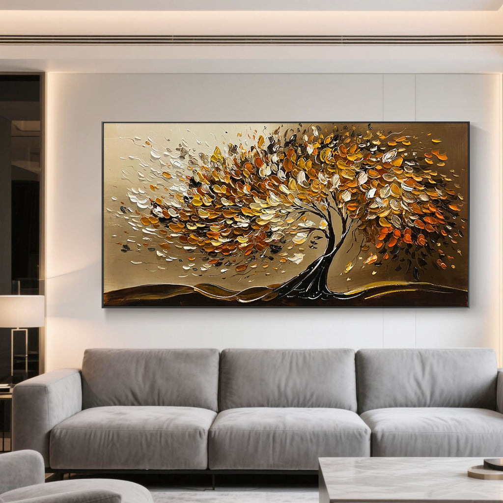 Modern Expressionist Tree Wall Art - Autumn Veins