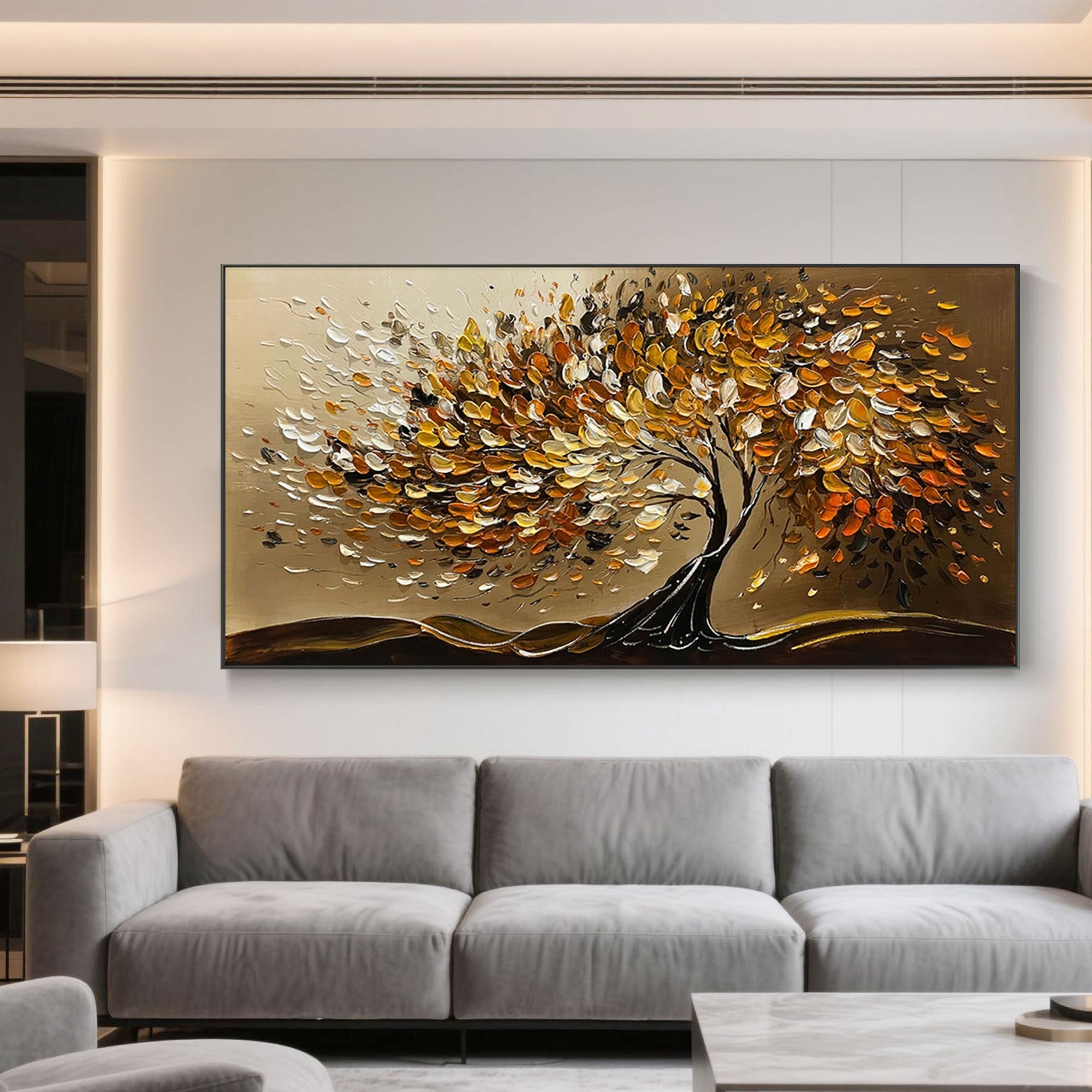 Modern Expressionist Tree Wall Art - Autumn Veins