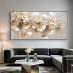 Modern Golden Ginkgo Branches Painting - Golden Canopy