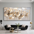 Modern Golden Ginkgo Branches Painting - Golden Canopy