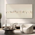 Modern minimalist abstract people canvas painting by Lumi Gallery in contemporary living room