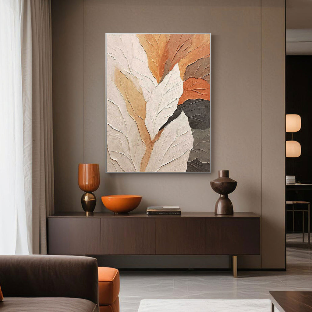 Neutral Botanical Wall Art | Whispering Leaves
