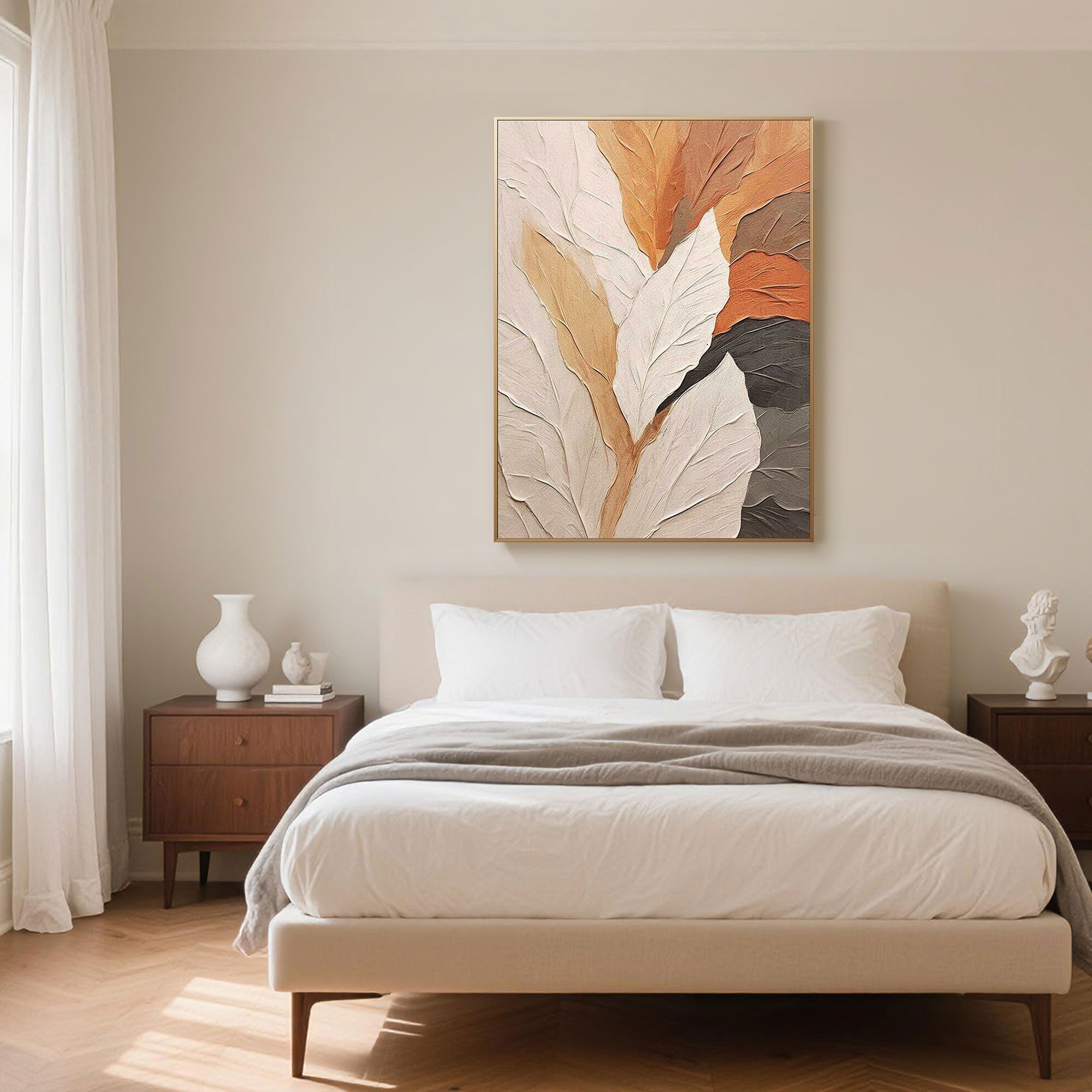 Neutral Botanical Wall Art | Whispering Leaves