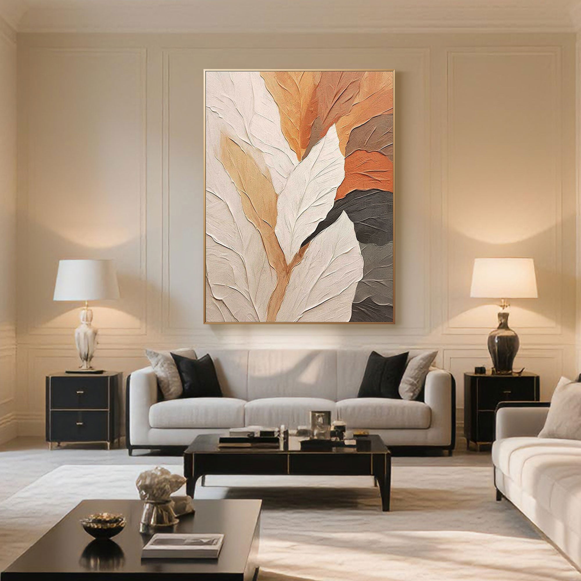 Neutral Botanical Wall Art | Whispering Leaves