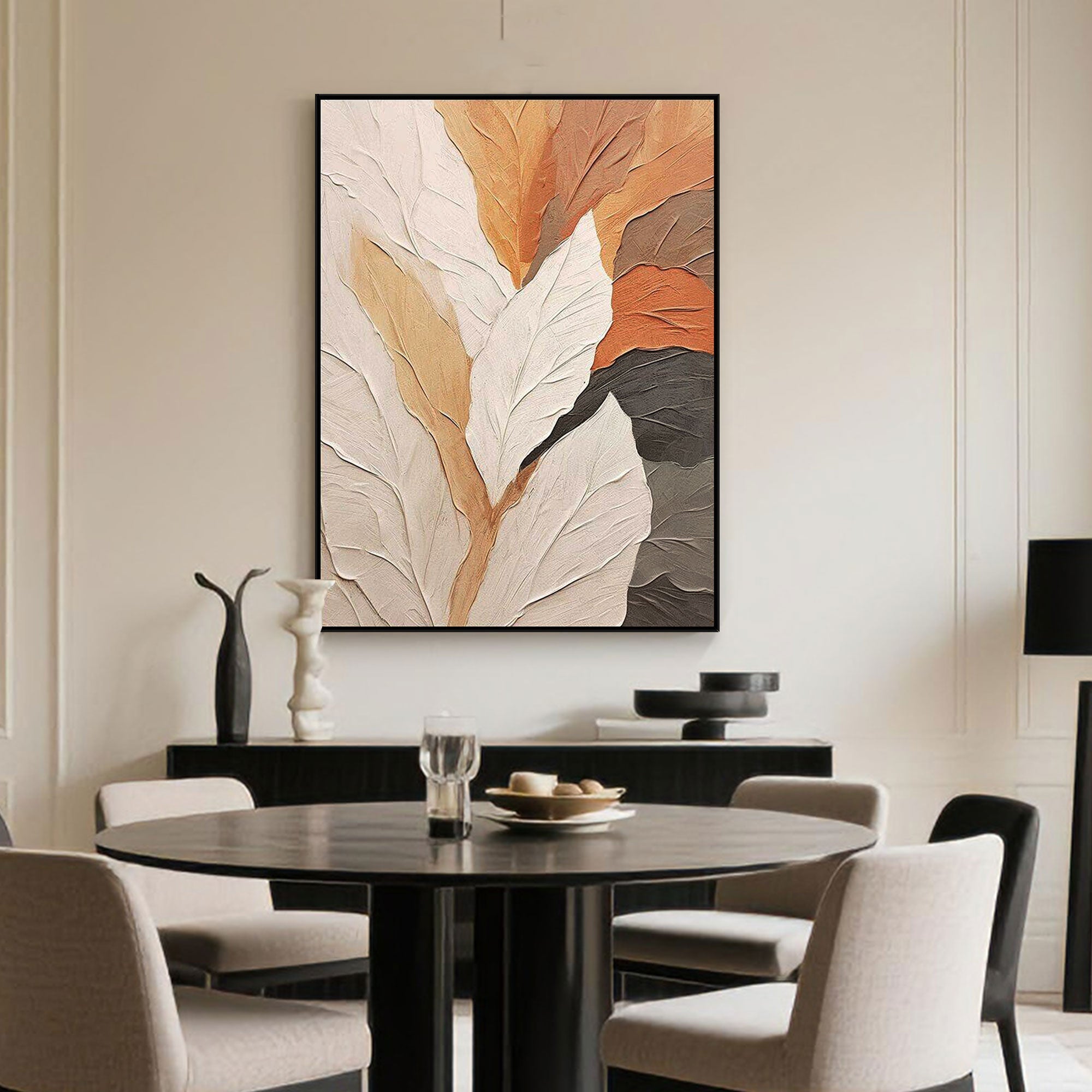Neutral Botanical Wall Art | Whispering Leaves