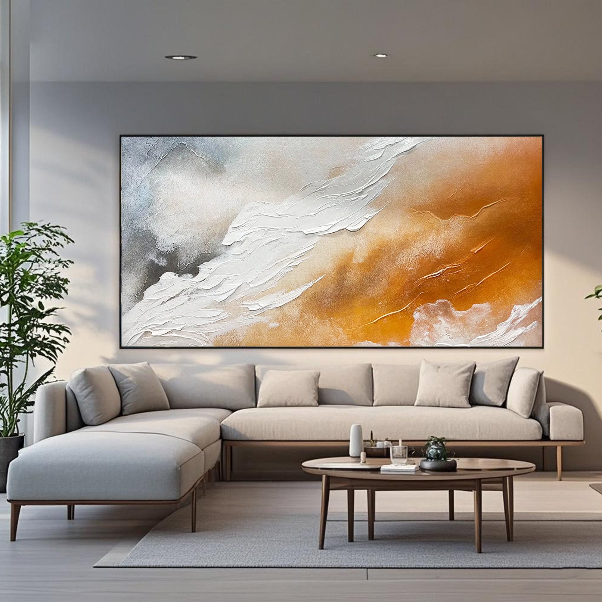 Abstract Ocean Wave Painting | Warm Tides