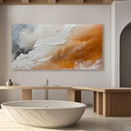 Oversize coastal wall art for modern living room decor