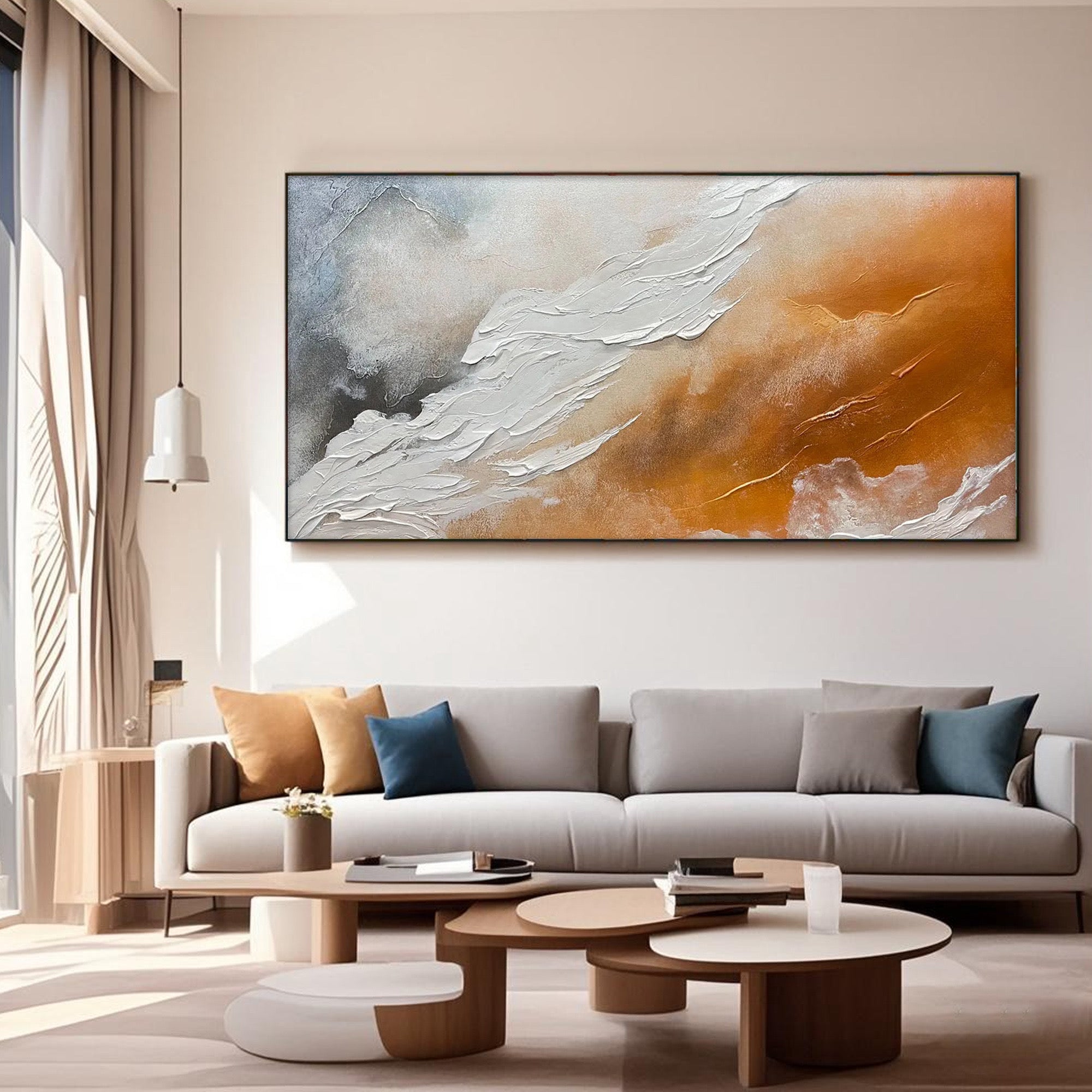 Abstract Ocean Wave Painting | Warm Tides