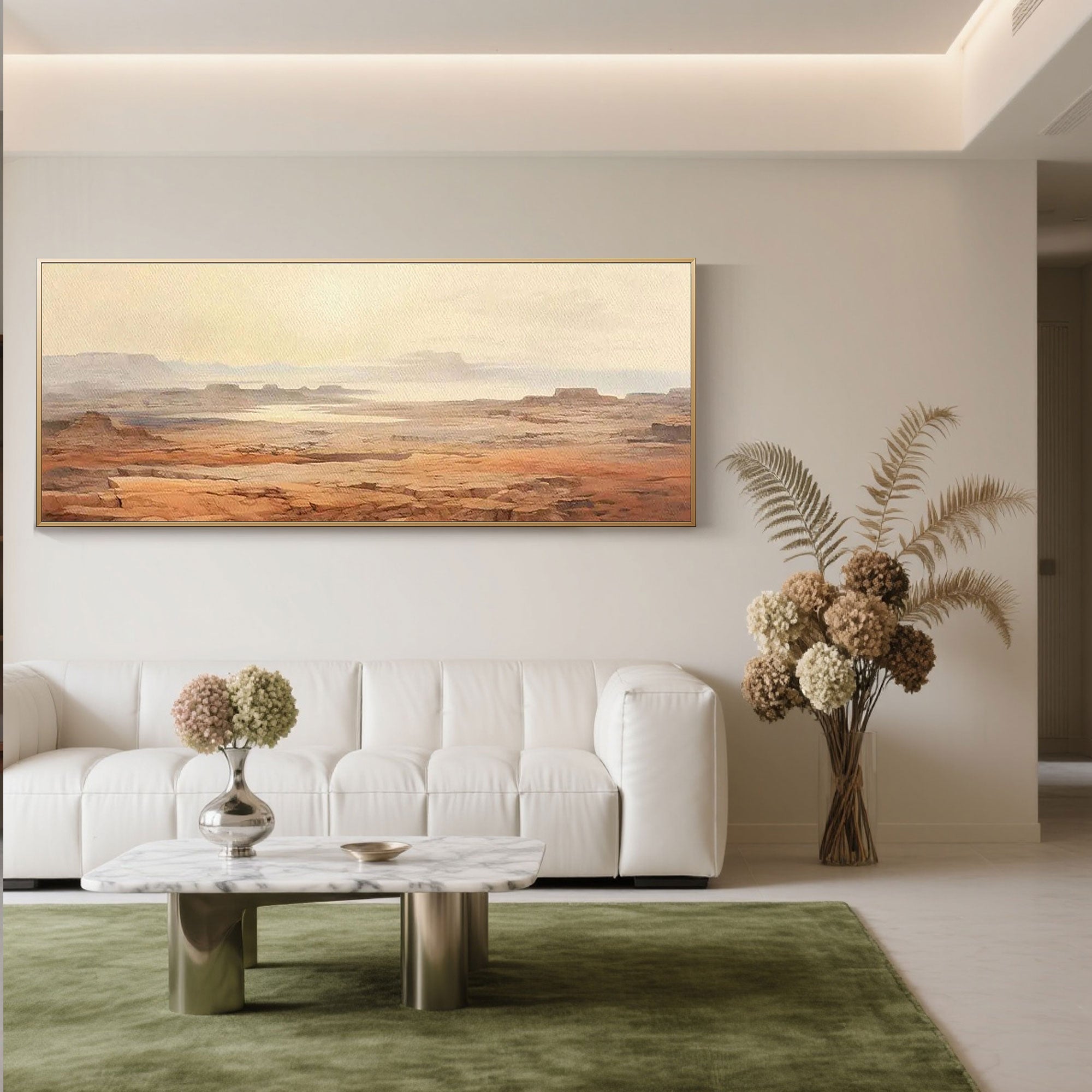 Panoramic Earth-Tone Canvas Art | Mesa