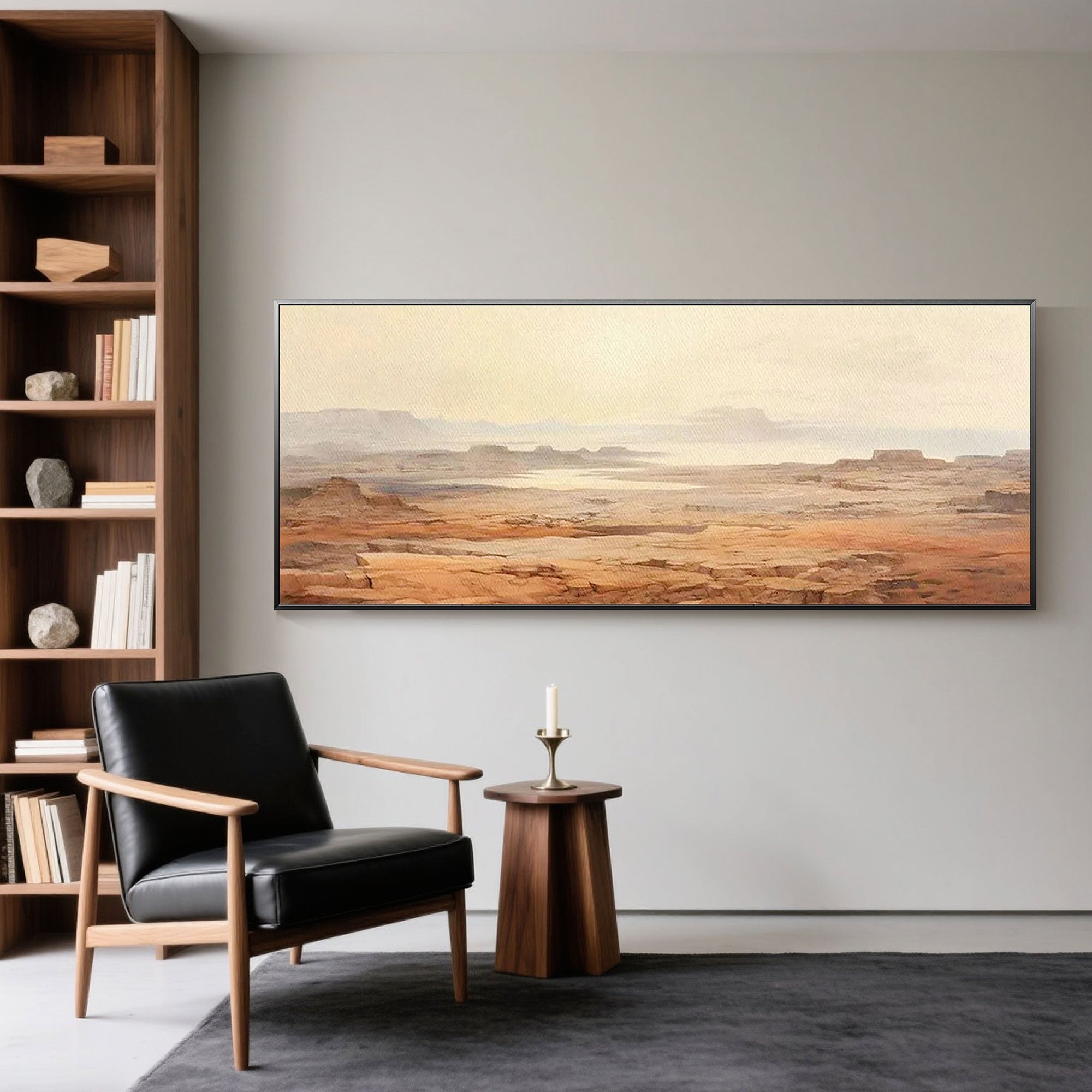 Panoramic Earth-Tone Canvas Art | Mesa