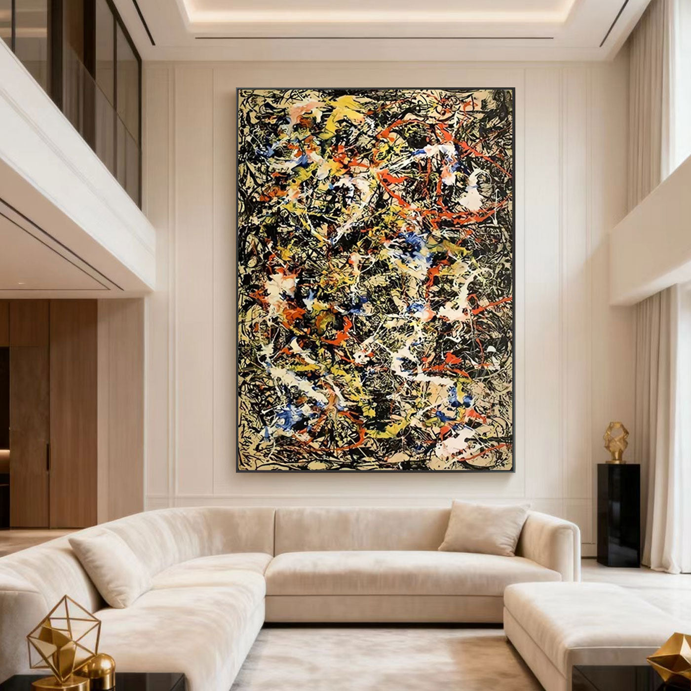 Pollock Abstract Colorful Wall Art - Wild Pulse
