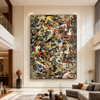 Pollock Abstract Colorful Wall Art - Wild Pulse