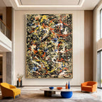 Pollock Abstract Colorful Wall Art - Wild Pulse