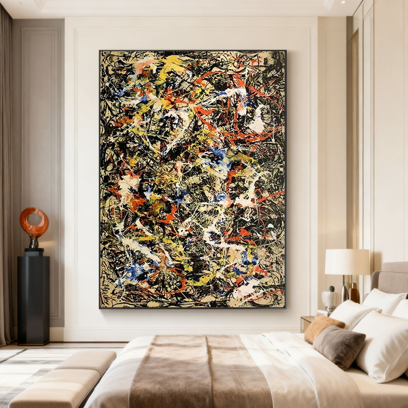 Pollock Abstract Colorful Wall Art - Wild Pulse