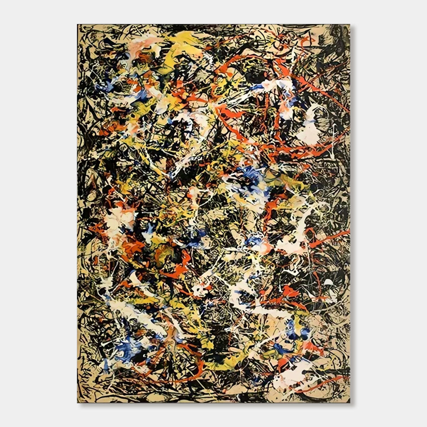 Pollock Abstract Colorful Wall Art - Wild Pulse