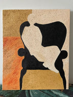 Retro Texture Art | Mid-Century Modern Abstract #AB032