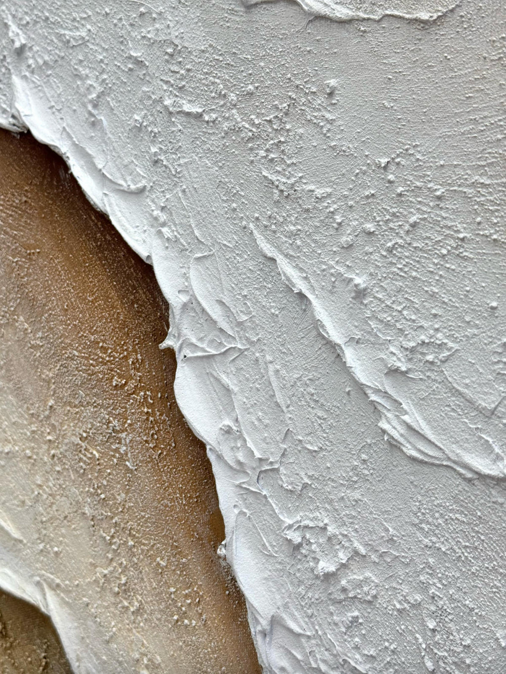 Lumi Gallery's Wabi-Sabi 3D beige coastal wall art with textured sand veil detail