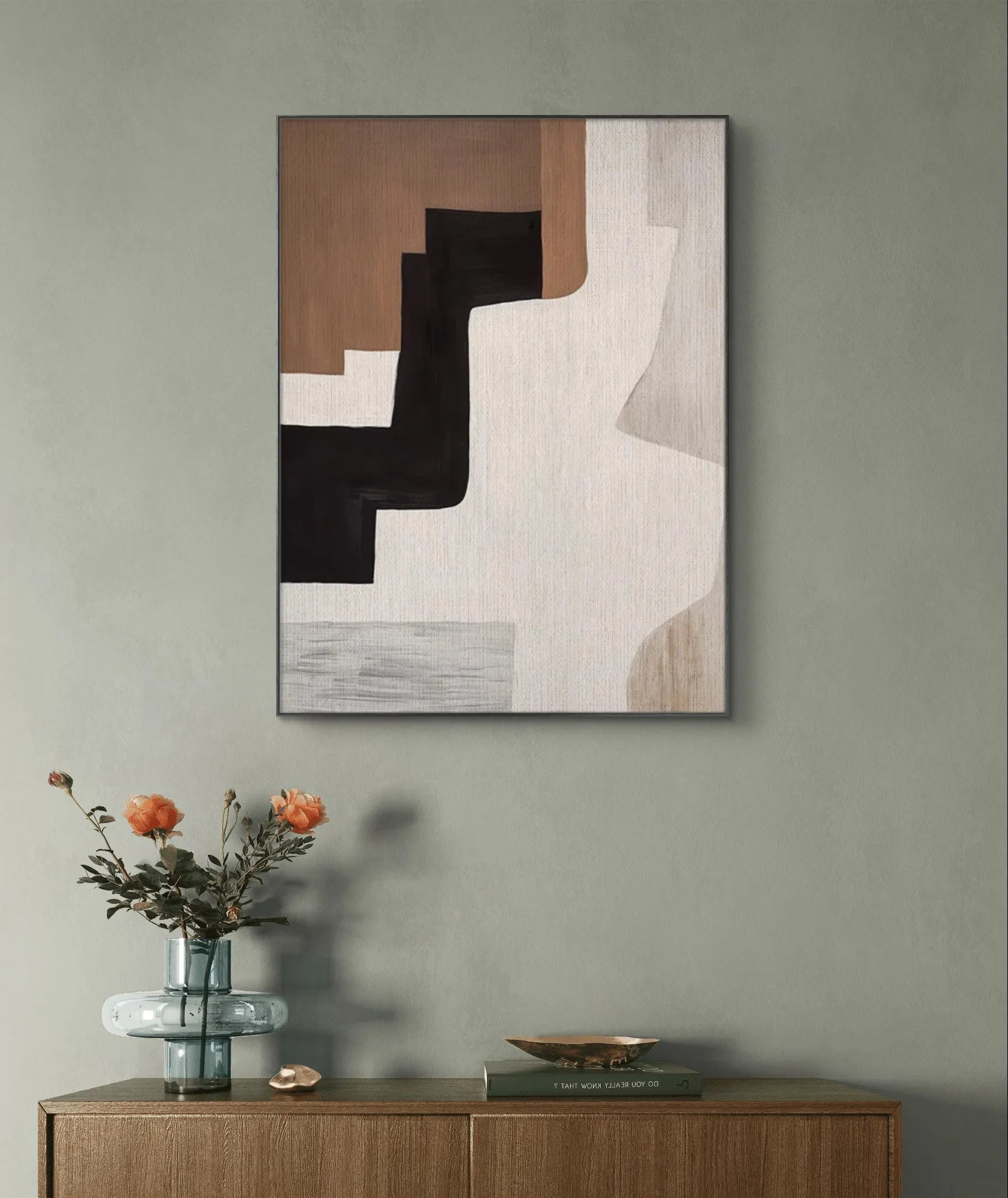 Modern Minimalist Art in Neutral Tones for Scandinavian Decor #WS011