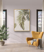 Scandinavian Palm Leaf Art - Modern Nature Art #FL012