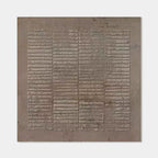 Lumi Gallery's hand-painted Wabi Sabi Japandi brown beige canvas art 'Earthen Matrix