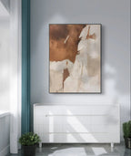 Textured Abstract Wabi-Sabi Art in Brown and Beige #WS015