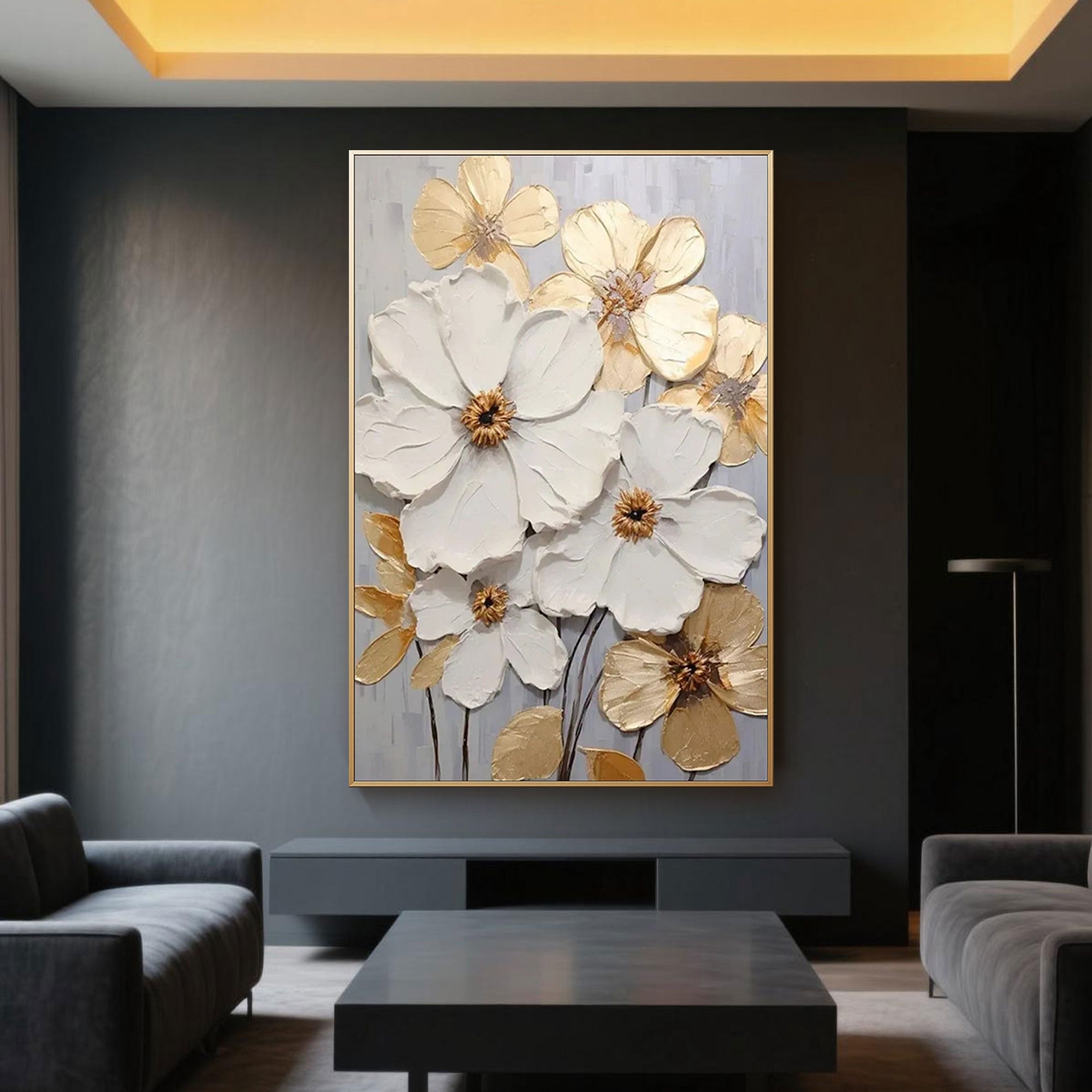 Textured Floral Painting Radiance