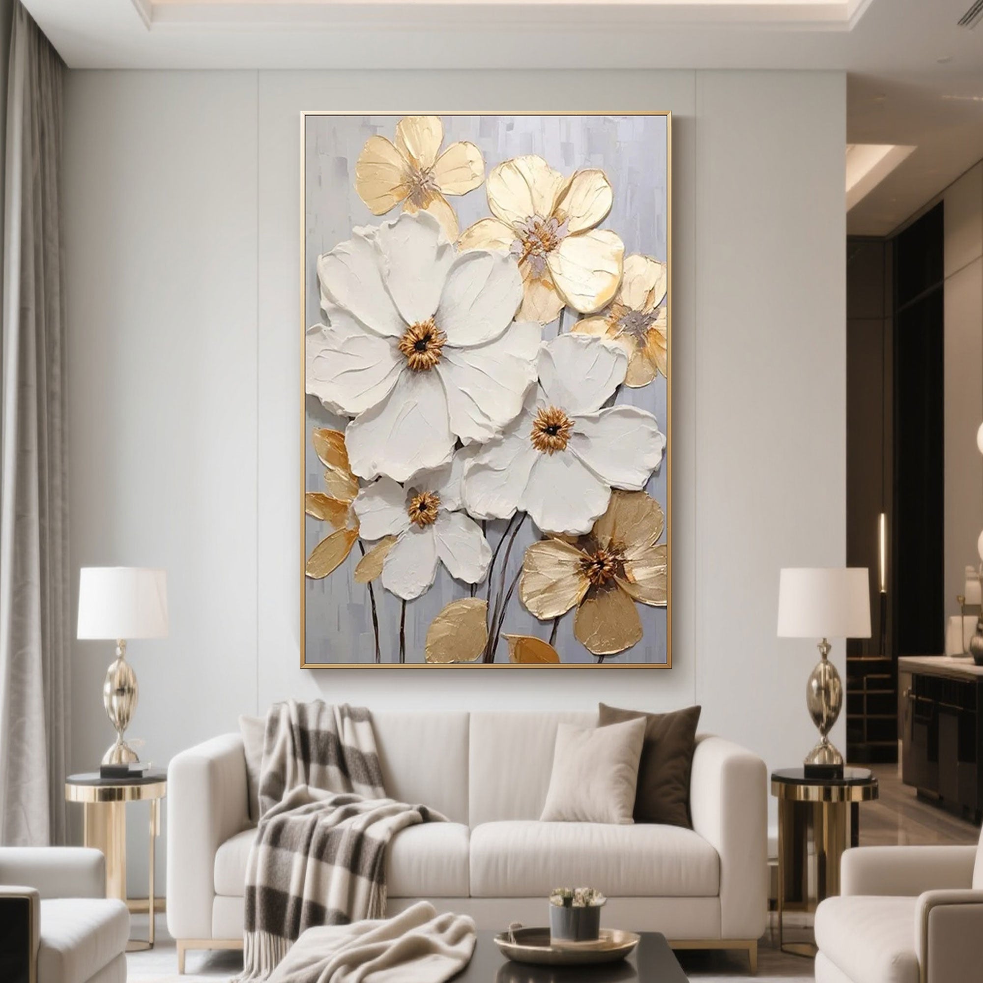 Textured Floral Painting Radiance