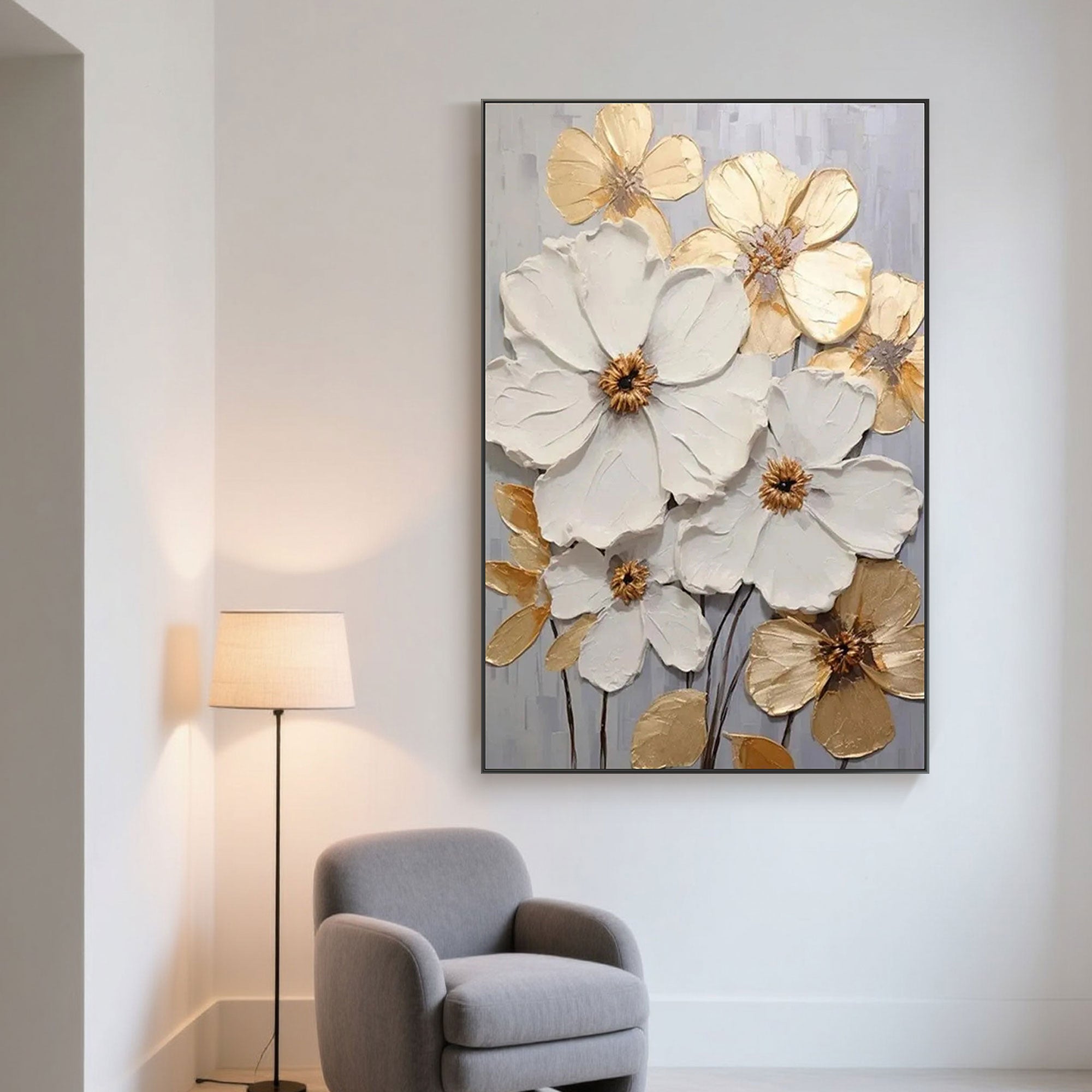 Textured Floral Painting Radiance