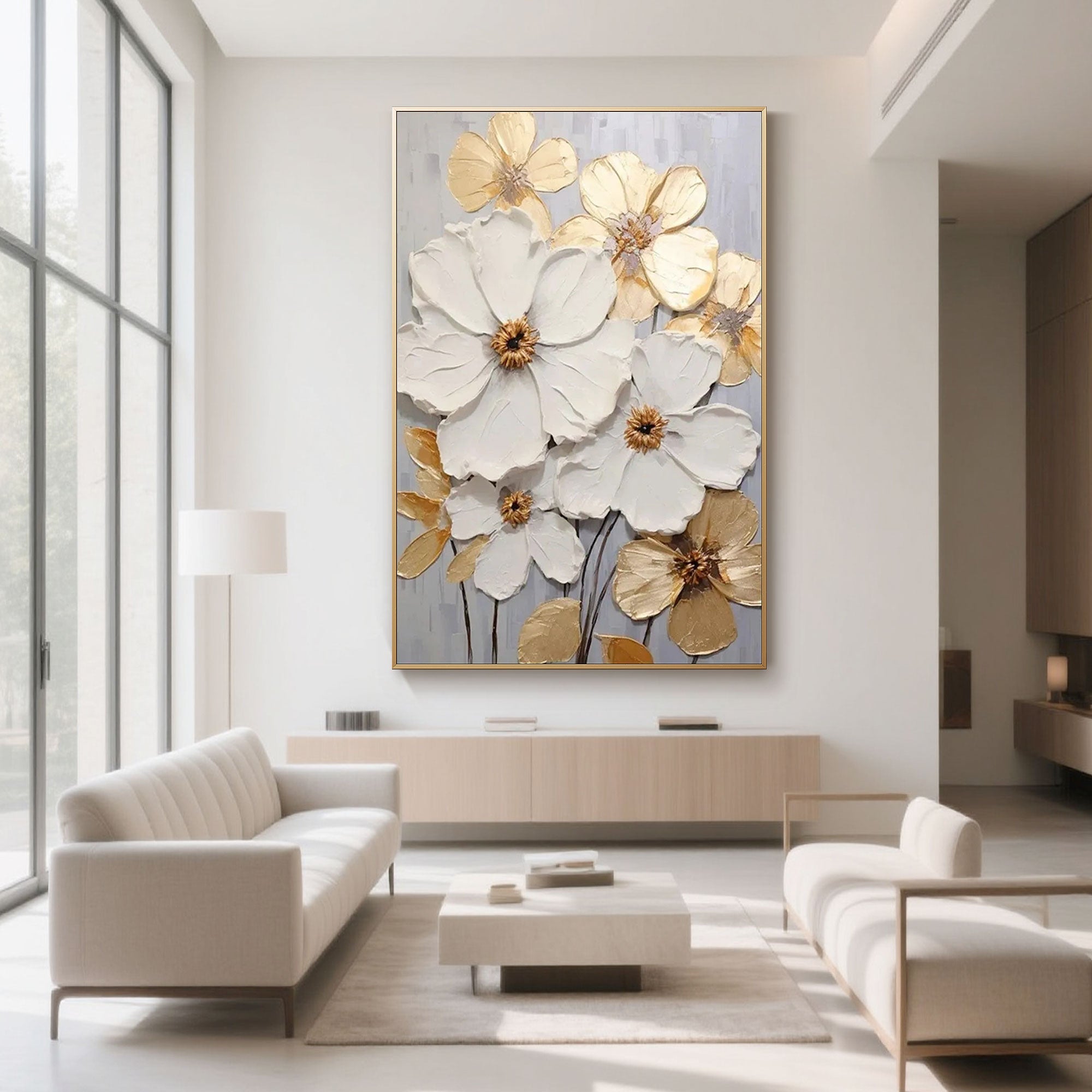 Textured Floral Painting Radiance