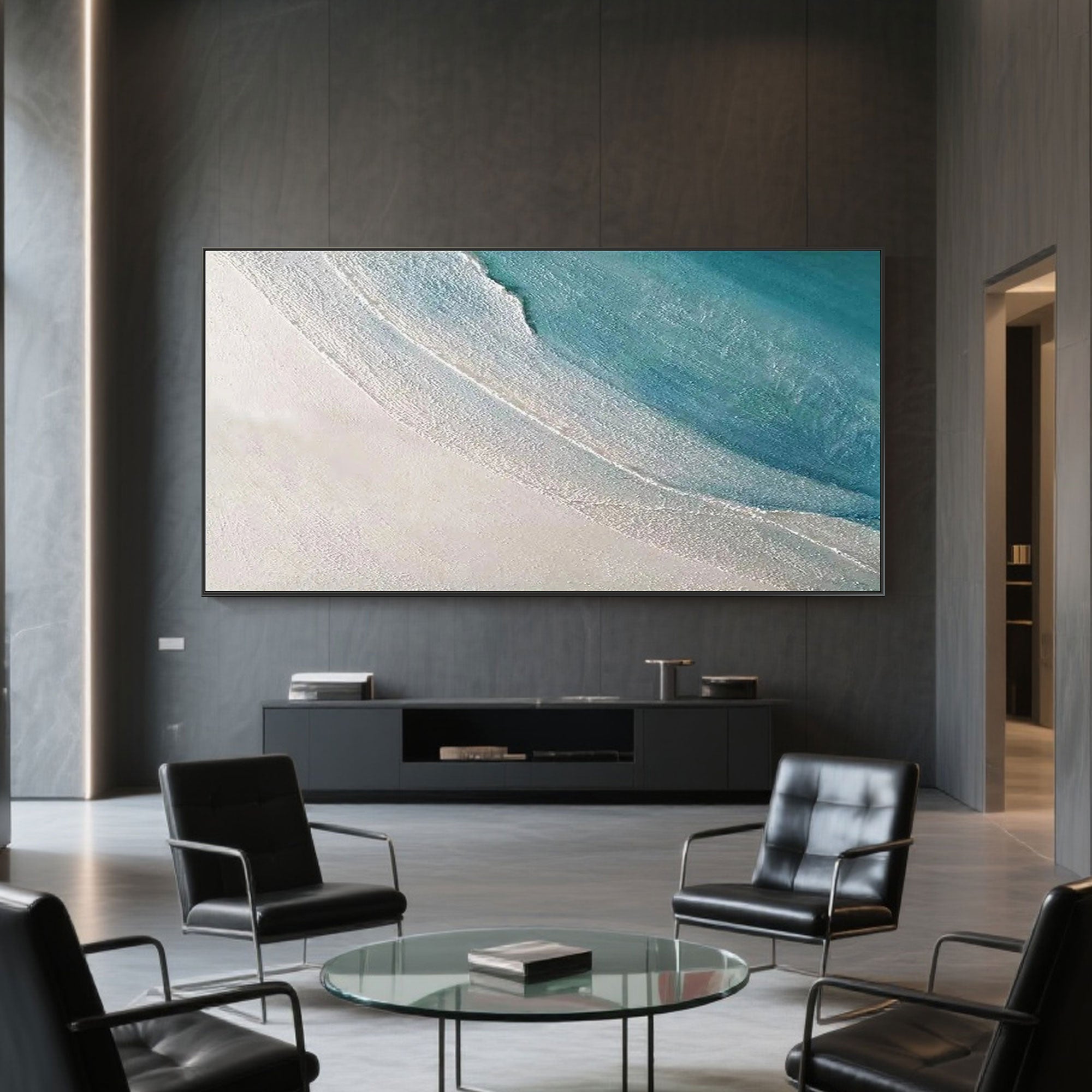Textured Minimalist Beach Wall Art | Drift