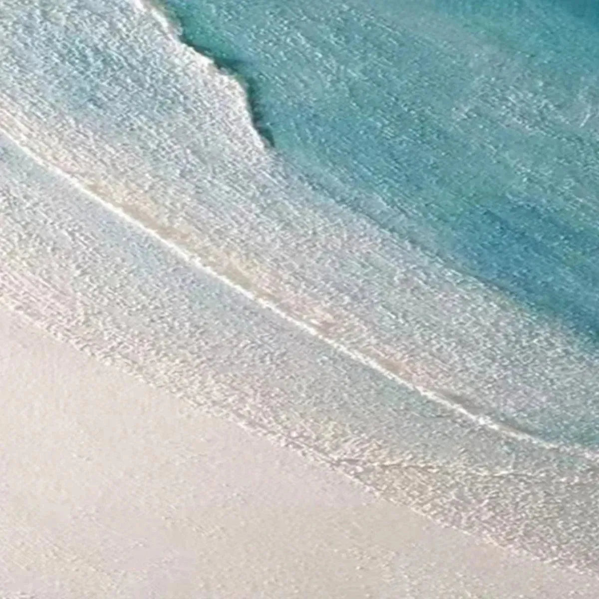 Close up of the textured surface of the 'Drift' beach painting.