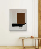 Textured Scandinavian Minimalist Art in Brown and Black #WS009