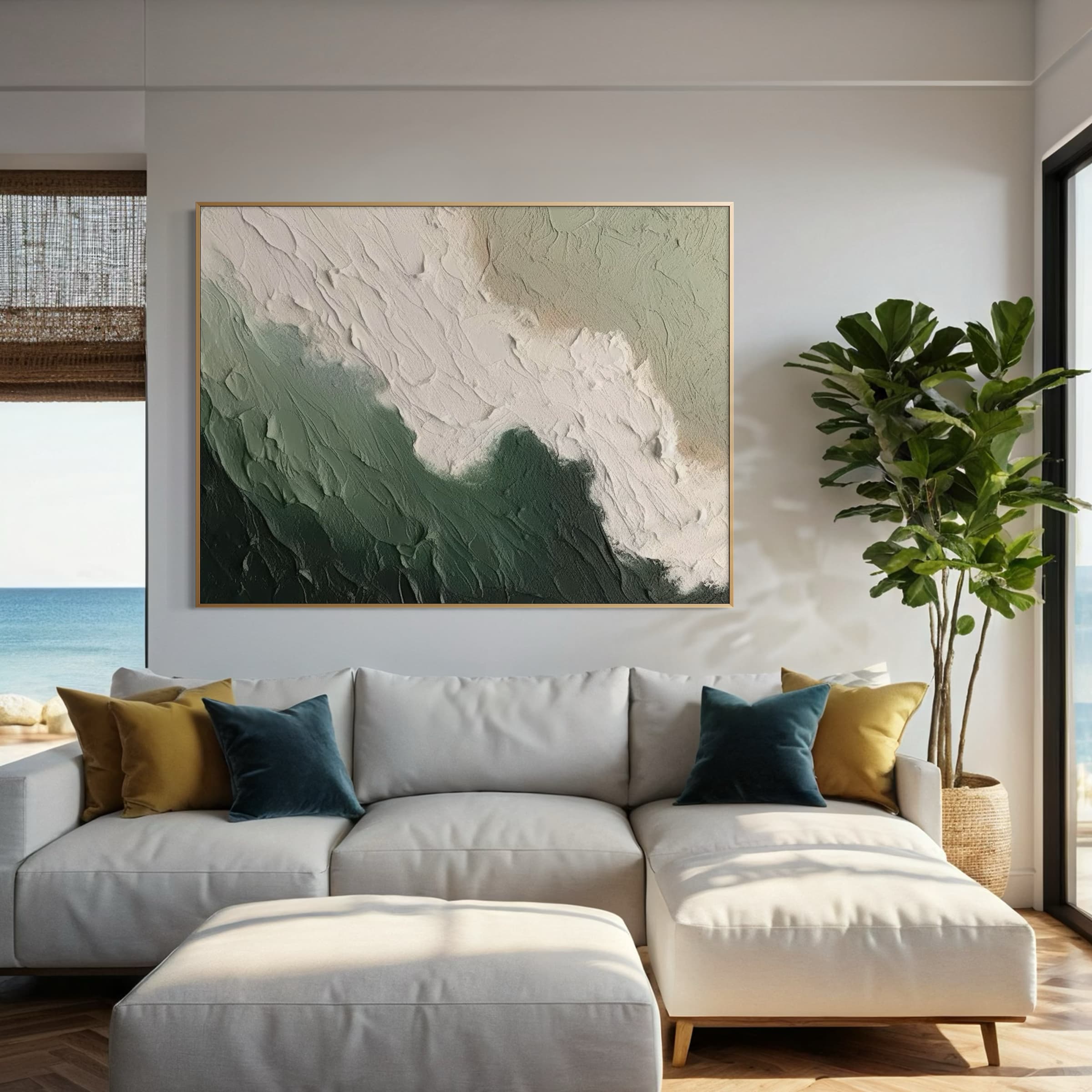 Abstract Seascape Wall Art | Brush Tide