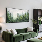 Textured Forest Landscape Painting - Forest Whispers