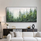 Textured Forest Landscape Painting - Forest Whispers