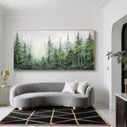 Textured Forest Landscape Painting - Forest Whispers