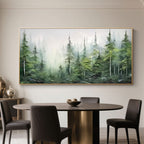 Textured Forest Landscape Painting - Forest Whispers