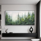 Textured Forest Landscape Painting - Forest Whispers