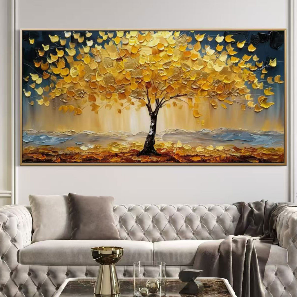 Worldwide shipping available for 'Tree of Dawn' textured canvas art.