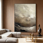 Wabi Sabi Abstract Canvas Art - Ashen Ground