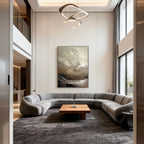 Wabi Sabi Abstract Canvas Art - Ashen Ground