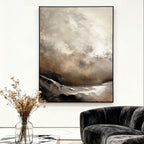 Wabi Sabi Abstract Canvas Art - Ashen Ground