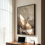 Wabi Sabi Abstract Canvas Art - Ashen Ground