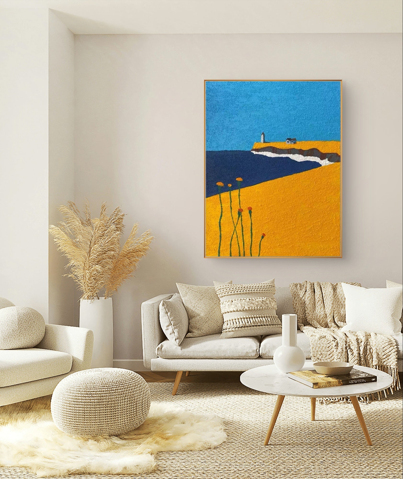 Secure shipping packaging for hand-painted canvas artwork: tubes and wooden crates.