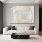Wabi Sabi Wall Art above sofa in modern living room interior.