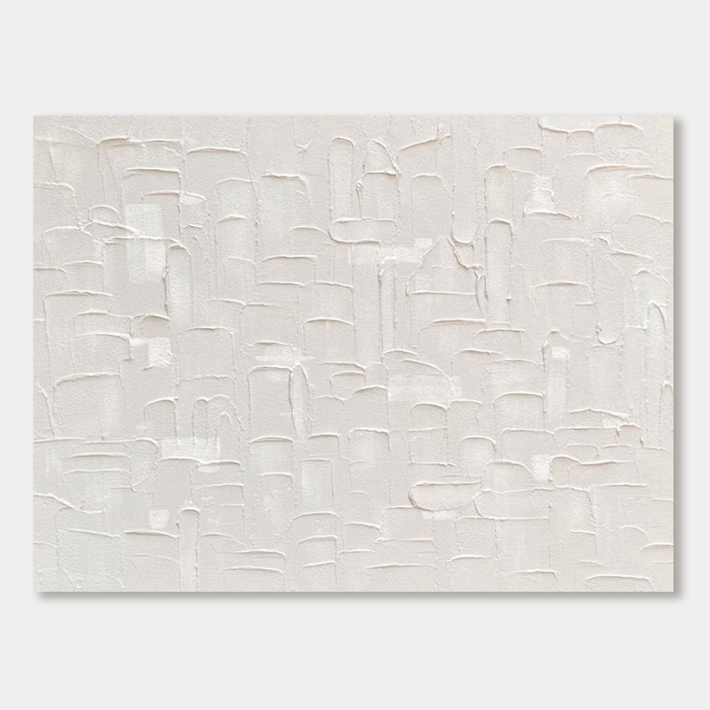 Wabi Sabi Beige Wall Art - Stone Light, showcasing hand-painted abstract texture.