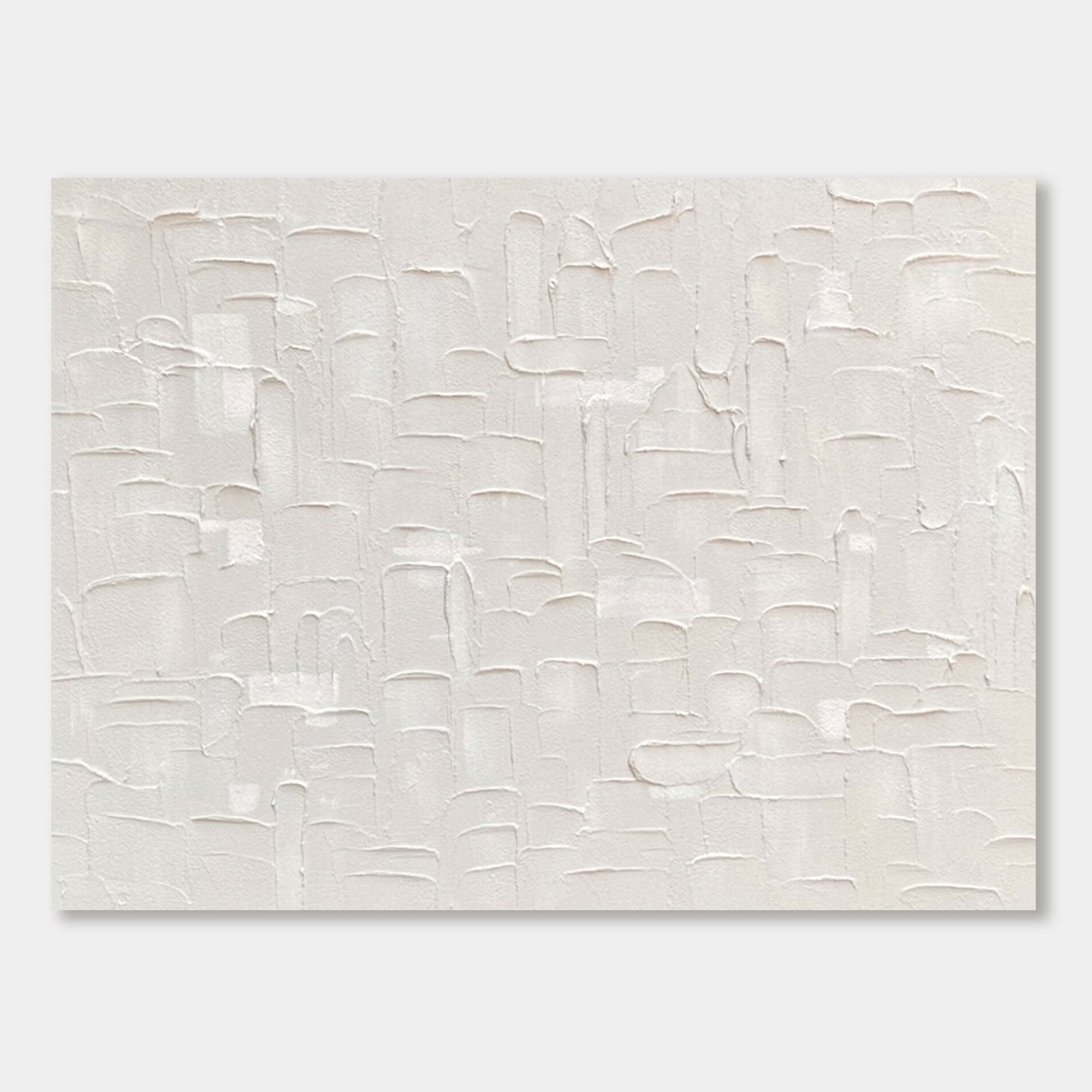 Wabi Sabi Beige Wall Art - Stone Light, showcasing hand-painted abstract texture.