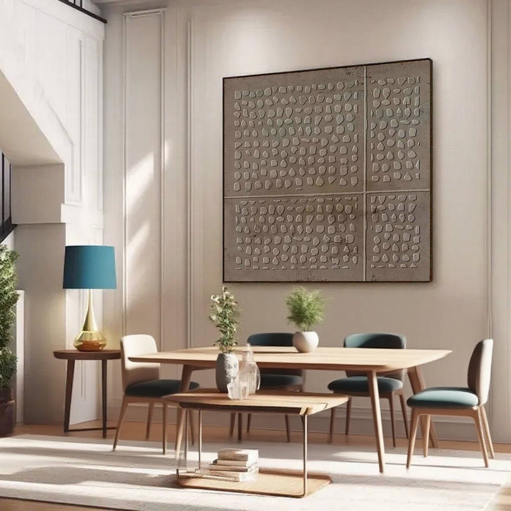 Wabi Sabi Brown Textured Canvas Art | Earthen Code