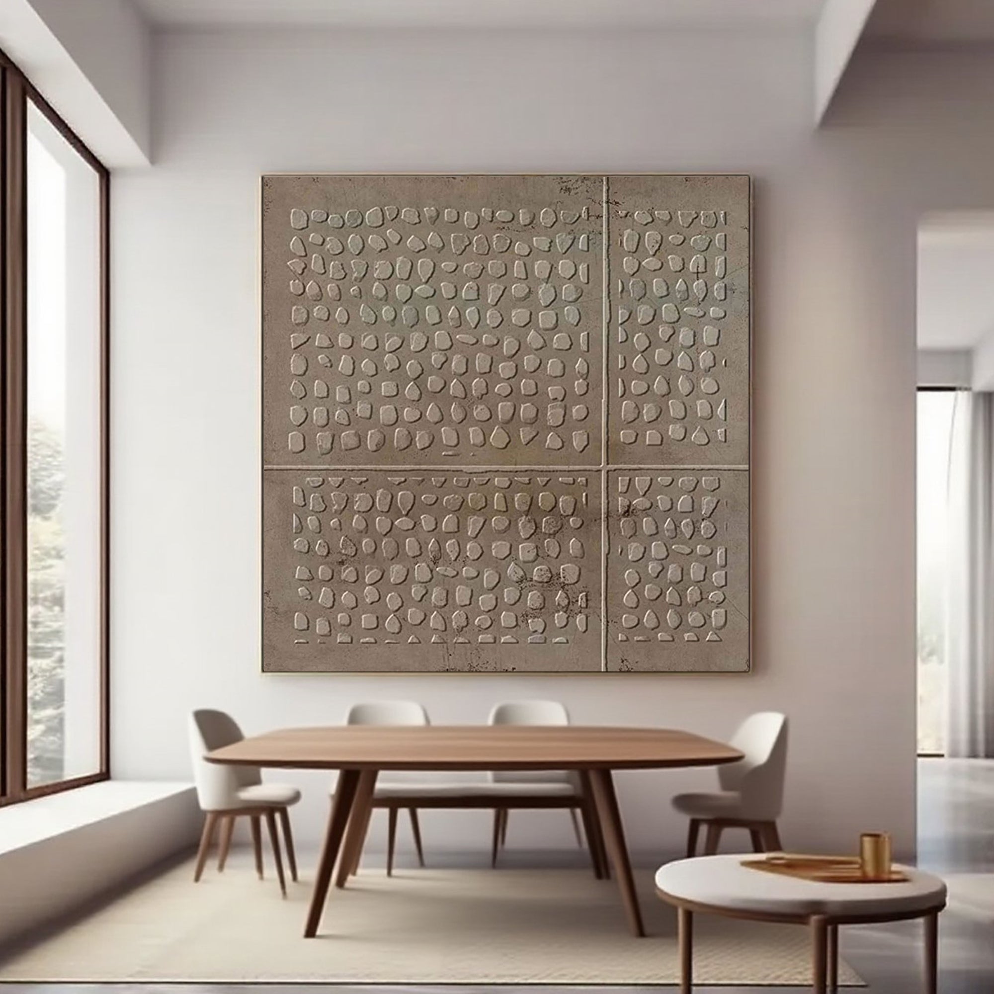 Wabi Sabi Brown Textured Canvas Art | Earthen Code